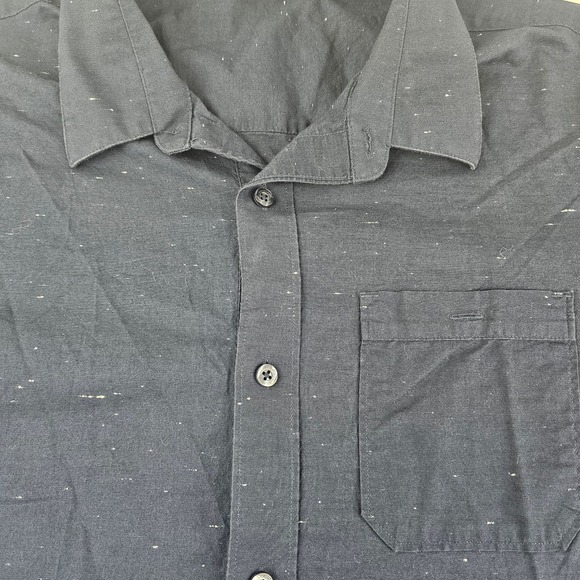 Travis Mathew Navy Blue Studebaker Short Sleeve Regular Shirt Mens Large - Picture 3 of 8